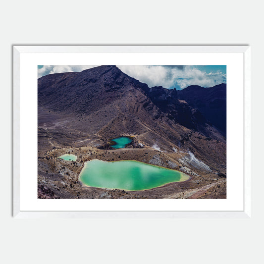 Emerald Lakes (Horizontal; 120 Film) by Hugh Benson, High Quality Framed Photographic Print