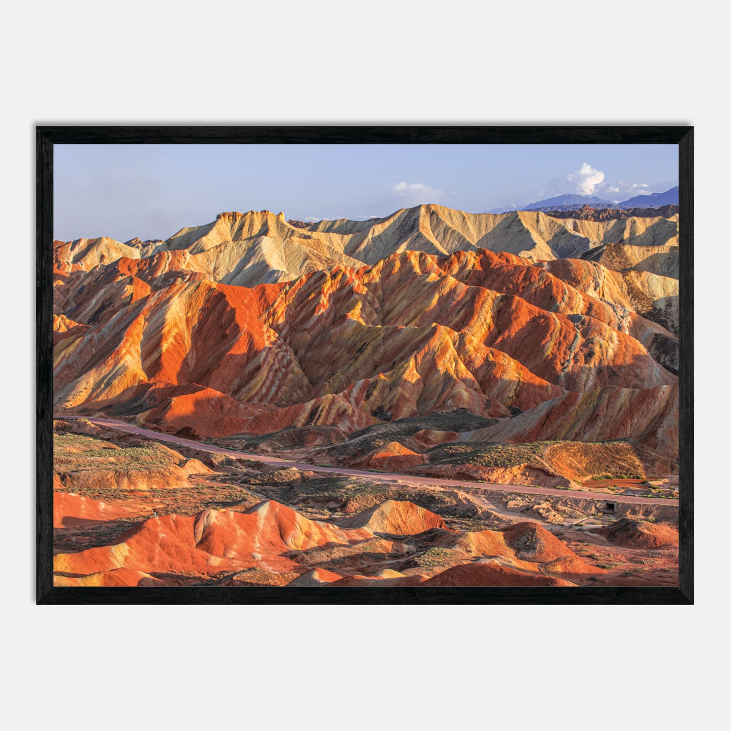 Rainbow Mountains by Hugh Benson, High Quality Framed Photographic Print